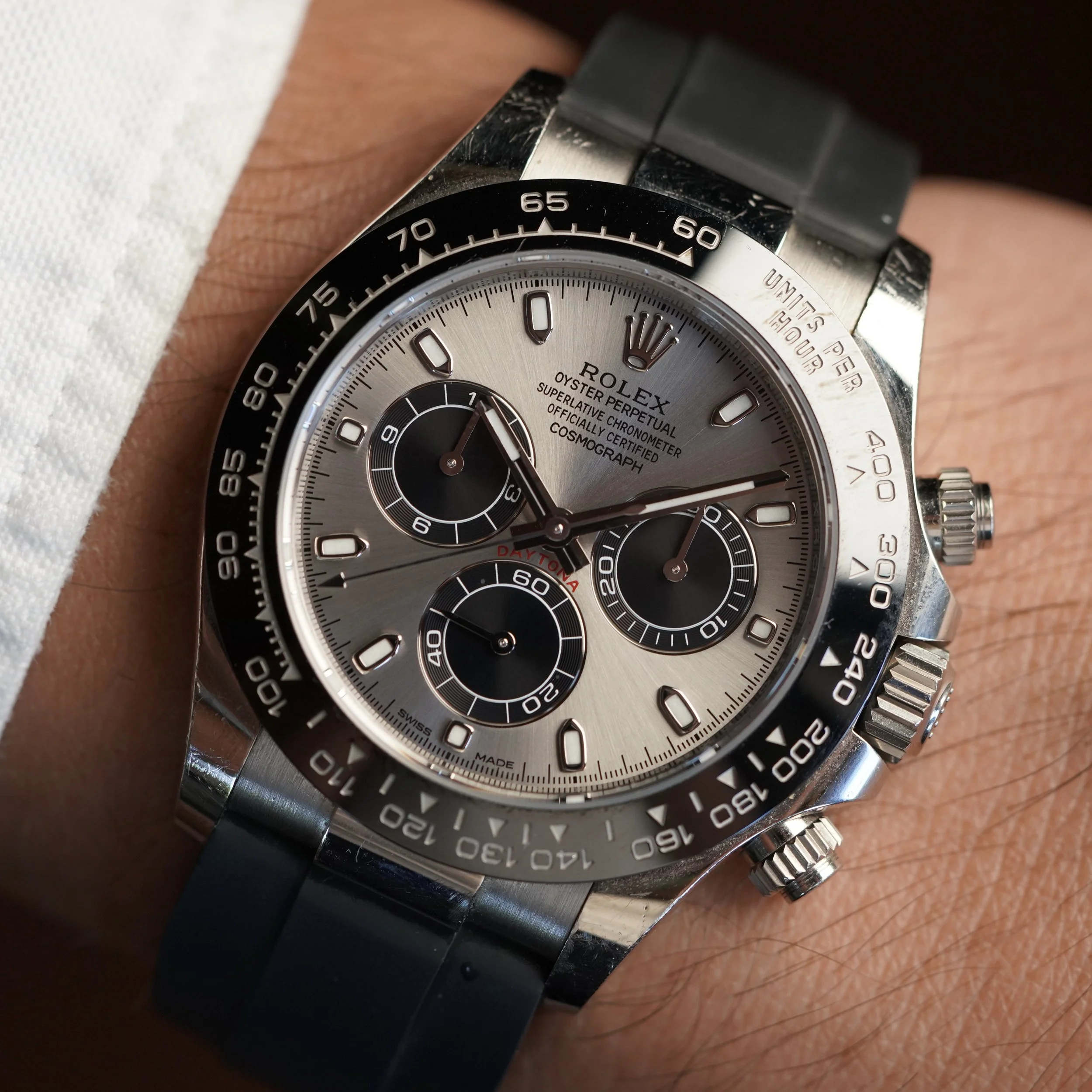 Rolex Cosmograph Daytona 116519LN White Gold Oysterflex Full Set